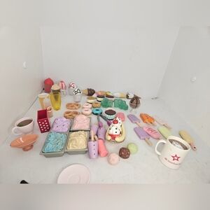 50+ Count Accessories American Girl For 18" Dolls OG Ice Cream Truck Lot Used. 